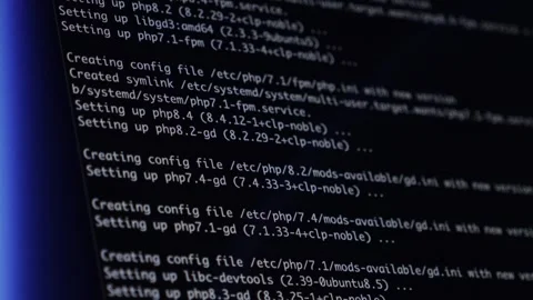 Detailed programming code displayed on a computer screen, representing back.. Stock Footage 320174342