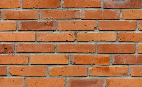 Detailed Red Brick Wall Texture with Weathered Surface and Mortar Lines Stock Photos