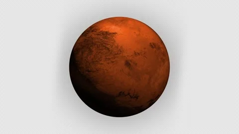 Detailed Red Planet Mars with Vibrant Cosmic Atmosphere 4K Stock Footage 337249930