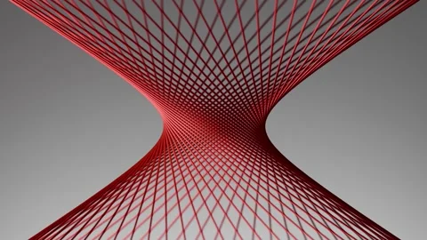 Detailed red wireframe 3D shape set agai... | Stock Video | Pond5
