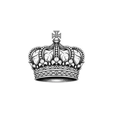 Detailed royal crown vector emblem for luxury branding and heraldic design Stock Illustration