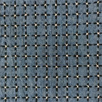 Detailed Sashiko Textile Surface.  Stock Photos
