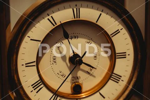 Detailed shot of a vintage watch or old watch. Stock Photos