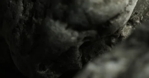 Detailed Shot of Weathered Stone Surface Stock Footage 290766343