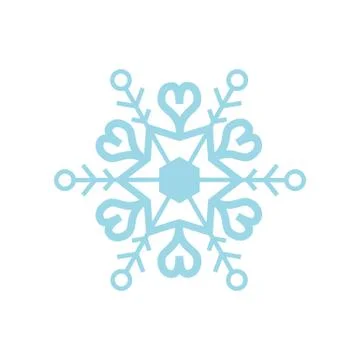 Detailed Snowflake Shape Stock Illustration