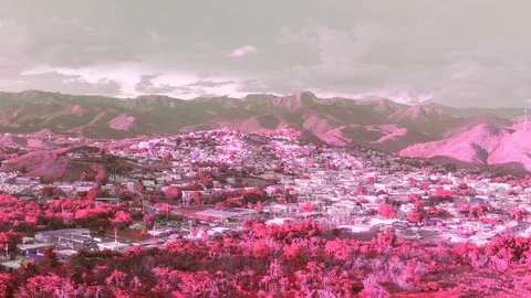 Detailed Surreal landscape 3D rendering 4k Stock Footage 116570374