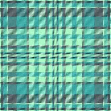 Detailed tartan plaid pattern in refreshing teal and grey hues. A timeless, c Stock Illustration