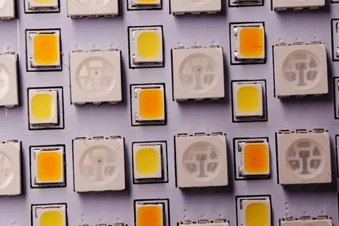 Detailed Texture of LED Diode Matrix Stock Photos