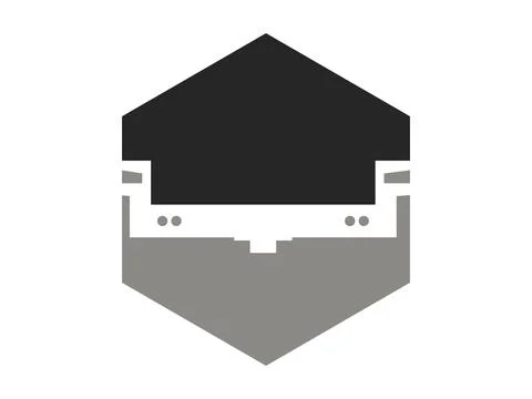 Detailed Trailer Hitch Icon Vector for Automotive Towing and Transport Graphi Stock Illustration