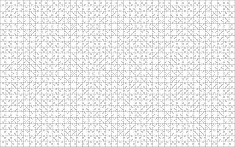 Detailed various shapes puzzle grid overlay. Jigsaw puzzle blank template. 40x25 Stock Illustration