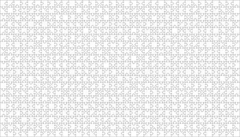 Detailed various shapes puzzle grid outline overlay. Jigsaw puzzle blank Stock Illustration