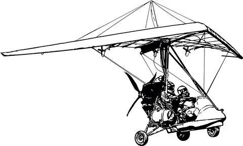 Detailed vector black and white image of a trike Stock Illustration