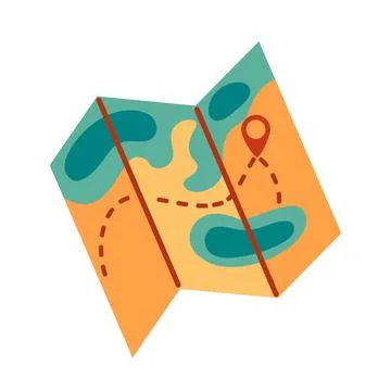 A detailed vector map illustrating diverse terrains and landmarks. Perfect .. Illustrazione stock