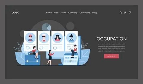 A detailed vector representation of professional diversity shaping targeted Stock Illustration