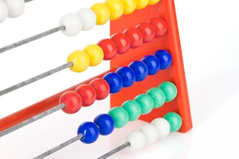 Detailed view of an abacus Foto stock