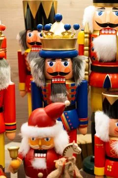 Detailed View of a Blue Nutcracker Figurine. December 20, 2025, Vienna, Austria Foto stock
