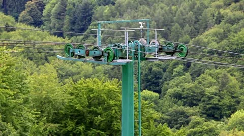 Detailed view of a cable car Stock Footage 11146840