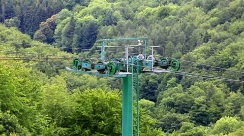 Detailed view of a cable car Stock Footage 11146858