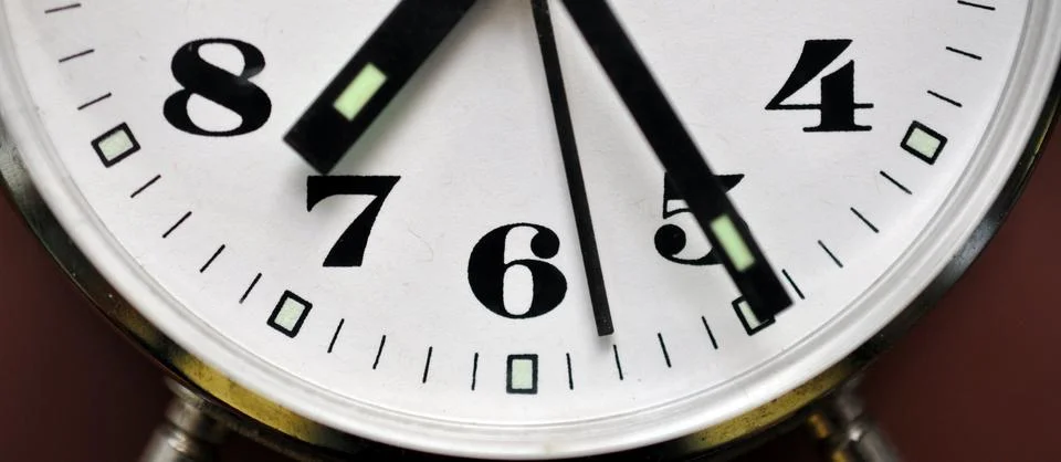 Detailed view of the clock Stock Photos