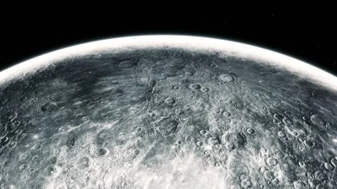 Detailed View of the Eris Cratered Surface, Rotating Eris Planet in 3D Spac.. 스톡 동영상 313757467