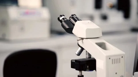 A detailed view of the HPV virus under a microscope part of a scientific study Stock Footage 336583043