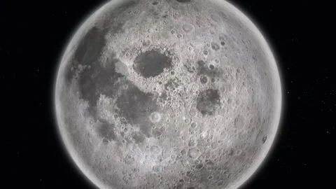 Detailed View of the Moon's Cratered Surface Video stock 317857990