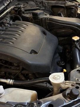 A detailed view of a powerful car engine Stock Photos