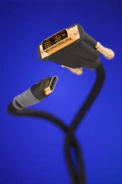 Detailed view of printer cable Foto stock