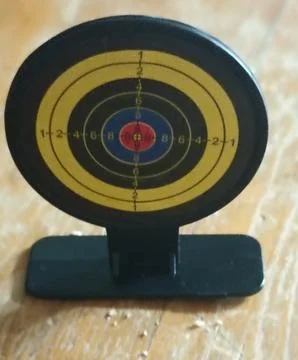 A detailed view of a scoring target, perfect for shooting practice and skill  Stock Photos