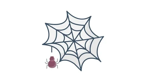 A detailed view of a spider web with a red bug entangled in its delicate th.. Stock Footage 332479775