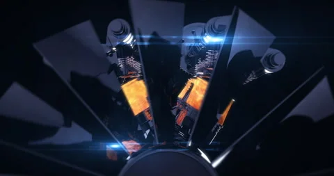 Detailed View of V8 Car Engine Igniting After Fueling Up at Gas Station. Stock Footage 274908106