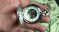 Detailed view of watch mechanism. Better late than never, person wasting time HD Footage