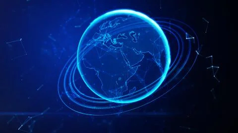 Detailed virtual planet Earth Stock Illustration