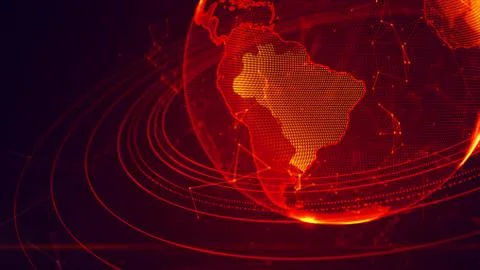 Detailed virtual planet Earth イラスト素材