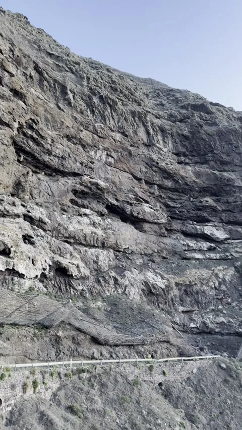 Detailed Volcanic Rock Wall Texture Stock Footage 326640927
