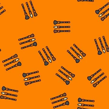 Detailing brushes car care vector seamless pattern 스톡 일러스트