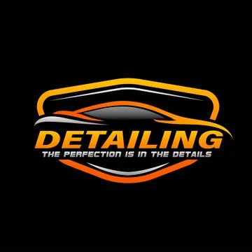 Detailing logo design Stock Illustration