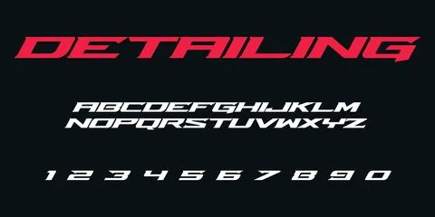 Detailing Racing Typography Vector – Text Illustration Stock Illustration