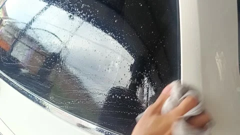 Detailing the Ride, Car Back Window Cleaning Stock Footage 309149451