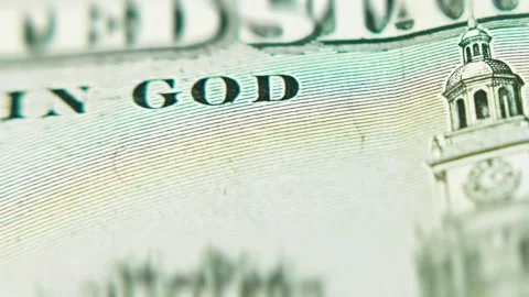 Details on a 100 US dollars banknote. macro shooting, selective focus Stock Footage 280667350