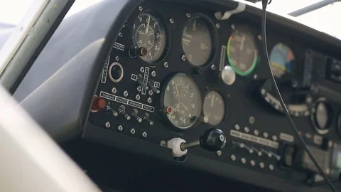 Details of an airplane's panel devices Video stock 82745807