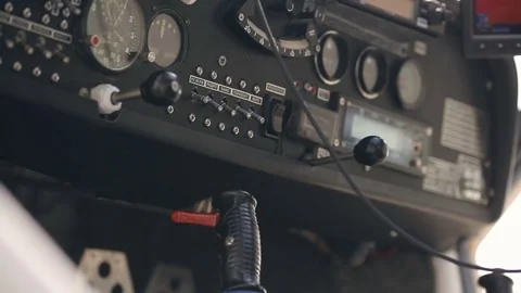Details of an airplane's panel devices Video stock 82745814