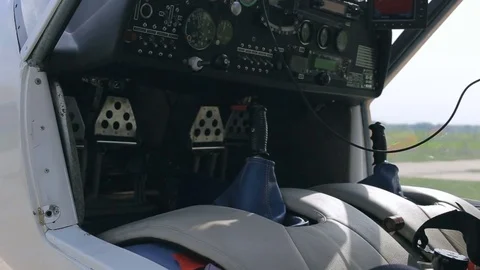 Details of an airplane's panel devices Video stock 82745940