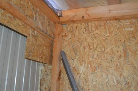 Details and elements of frame house construction Stockfoto's