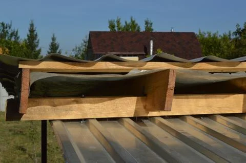 Details and elements of frame house construction 스톡 사진