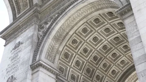 Details of Arc de Triomphe Stock Footage 100885740
