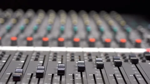 Details of audio mixing console Stock Footage 112328769