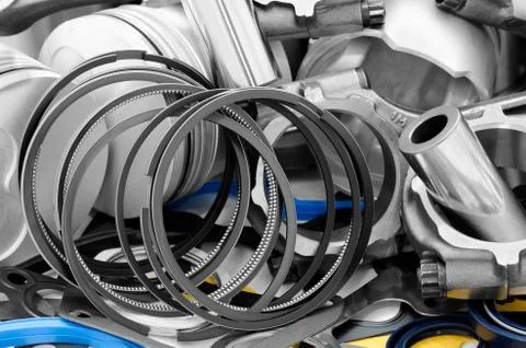 Details of auto engine Stock Photos