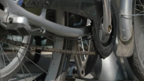 Details of a bicycle close-up. Видео 115806693