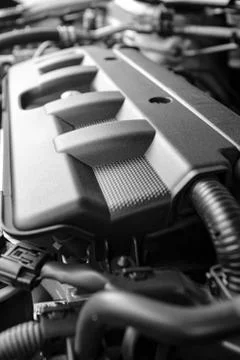 Details of car engine Stock Photos